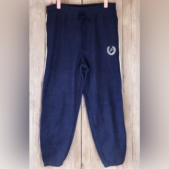 NWT PINK Victoria’s Secret Jogger Sweatpants Women’s Sz M Blue Pants Gym Lounge - Picture 1 of 4